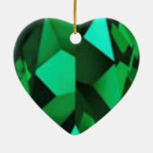 Jubileum Emerald Heart, twintigste bruiloft Keramisch Ornament (Achterkant)