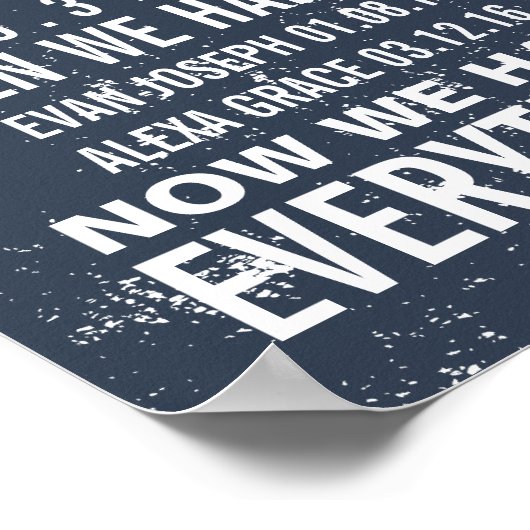 Jubileum en 2 Gezinnen Verjaardagen Aangepaste afd Poster