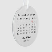 Jubileum en trouwfoto terug ornament (voorkant)
