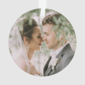 Jubileum en trouwfoto terug ornament (achterkant)