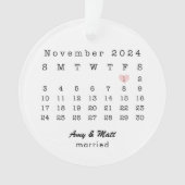 Jubileum en trouwfoto terug ornament (voorkant)