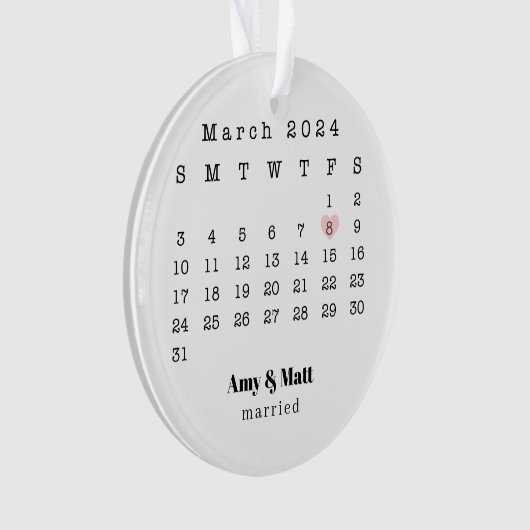 Jubileum en trouwfoto terug ornament (voorkant)