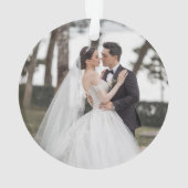 Jubileum en trouwfoto terug ornament (achterkant)