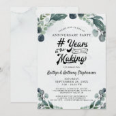 Jubileum Eucalyptus # JAAR IN DE MAKEN Kaart (Voorkant / Achterkant)