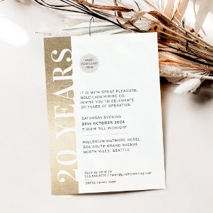 JUBILEUM EVENT modern minimal logo gold zwart Kaart