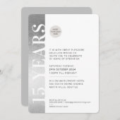 JUBILEUM EVENT modern minimal logo zilver zwart Kaart (Voorkant / Achterkant)