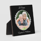 Jubileum Faux Diamond Surround Silver Fotoplaat (Voorkant)