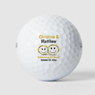 Jubileum Favor Cute Cartoon Wedding Ring Couple Golfballen
