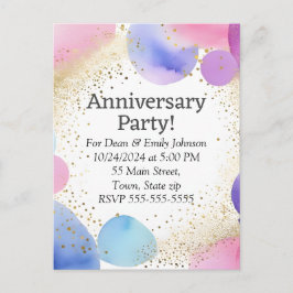 Jubileum feestuitnodigingen uitnodiging briefkaart