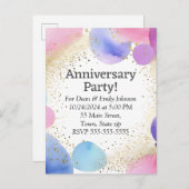 Jubileum feestuitnodigingen uitnodiging briefkaart (Voorkant / Achterkant)