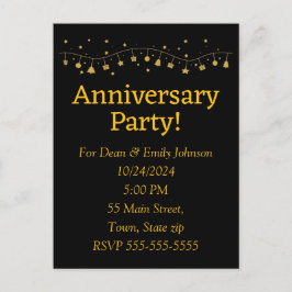 Jubileum feestuitnodigingen uitnodiging briefkaart