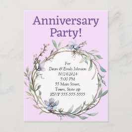 Jubileum feestuitnodigingen uitnodiging briefkaart