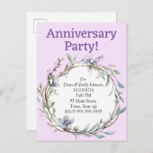 Jubileum feestuitnodigingen uitnodiging briefkaart (Voorkant / Achterkant)