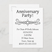 Jubileum feestuitnodigingen uitnodiging briefkaart (Voorkant / Achterkant)