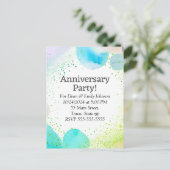 Jubileum feestuitnodigingen uitnodiging briefkaart (Staand voorkant)