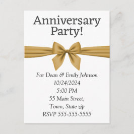 Jubileum feestuitnodigingen uitnodiging briefkaart