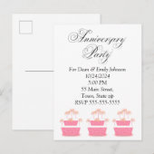 Jubileum feestuitnodigingen uitnodiging briefkaart (Voorkant / Achterkant)