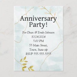 Jubileum feestuitnodigingen uitnodiging briefkaart