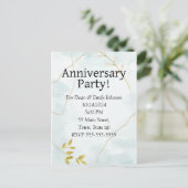 Jubileum feestuitnodigingen uitnodiging briefkaart (Staand voorkant)