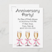 Jubileum feestuitnodigingen uitnodiging briefkaart (Voorkant / Achterkant)