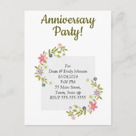 Jubileum feestuitnodigingen uitnodiging briefkaart