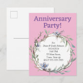 Jubileum feestuitnodigingen uitnodiging briefkaart (Voorkant / Achterkant)