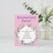 Jubileum feestuitnodigingen uitnodiging briefkaart (Staand voorkant)