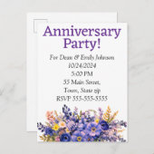 Jubileum feestuitnodigingen uitnodiging briefkaart (Voorkant / Achterkant)