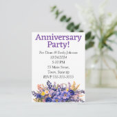 Jubileum feestuitnodigingen uitnodiging briefkaart (Staand voorkant)