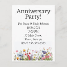 Jubileum feestuitnodigingen