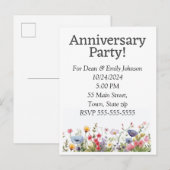 Jubileum feestuitnodigingen uitnodiging briefkaart (Voorkant / Achterkant)