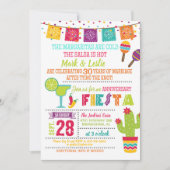 Jubileum Fiesta Invitation - White Kaart (Voorkant)