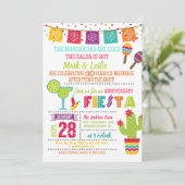 Jubileum Fiesta Invitation - White Kaart (Staand voorkant)