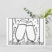 Jubileum flat-Wenskaart - Kleur het in Kaart (Staand voorkant)