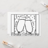 Jubileum flat-Wenskaart - Kleur het in Kaart (Voorkant / Achterkant in situ)