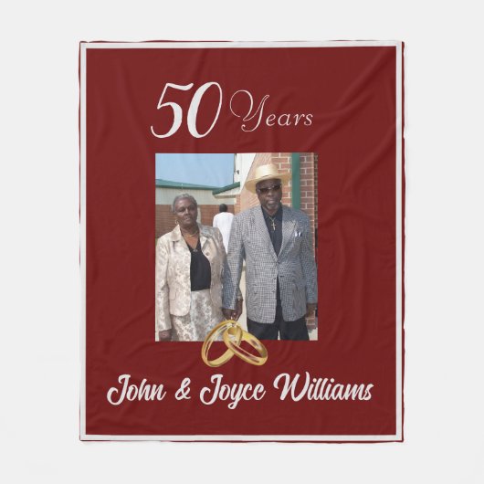 Jubileum Fleece Deken (Voorkant)