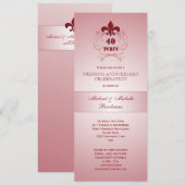 Jubileum Fleur de Lis Ruby Kaart (Voorkant / Achterkant)