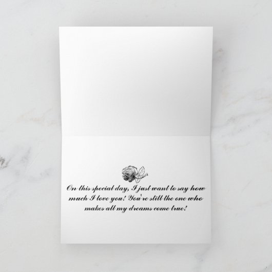 Jubileum Floral Kaart (Binnen)