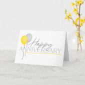 Jubileum Font Duo en Ballons Ca Kaart (Gele Bloem)