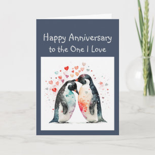 Jubileum Forever Liefde & Vriend Pinguïn Vogels Kaart