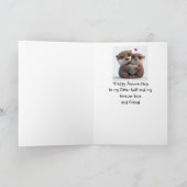 Jubileum Forever Liefde & Vriend Schattige Otters Kaart (Binnen)