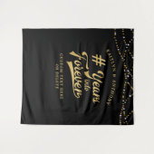 Jubileum Foto achtergrond # Jaar in voor altijd Wandkleed (Voorkant (horizontaal))