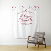 Jubileum Foto Backdrop Jaar in Voor Altijd Wandkleed (In situ)