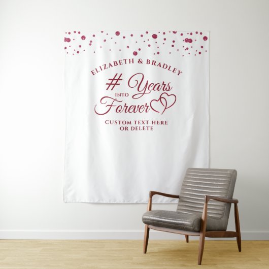 Jubileum Foto Backdrop Jaar in Voor Altijd Wandkleed (In situ)