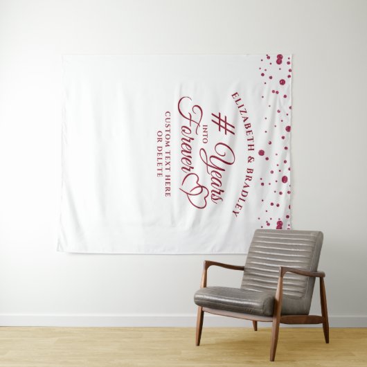 Jubileum Foto Backdrop Jaar in Voor Altijd Wandkleed (In Situ (horizontaal))