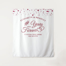 Jubileum Foto Backdrop Jaar naar Eeuwigdurend Wandkleed