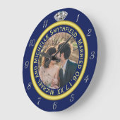 Jubileum Foto Diamond Weddenschap Blue Gold Grote Klok (Hoek)