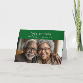 Jubileum Foto Gevouwen Jubileum Kaart Groen