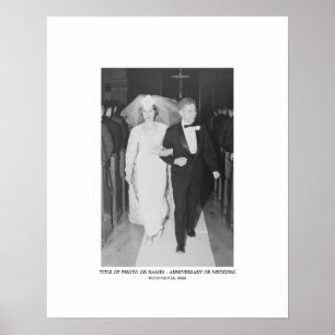 Jubileum Foto met rand om gastboek te ondertekenen Poster