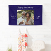 Jubileum foto Modern Banner Navy blauw (Insitu)